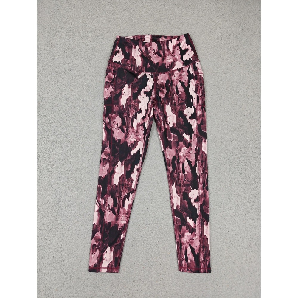 LegEnd Active Leggings‎ Womens Medium Pink Camo High Rise Crop Yoga Athletic